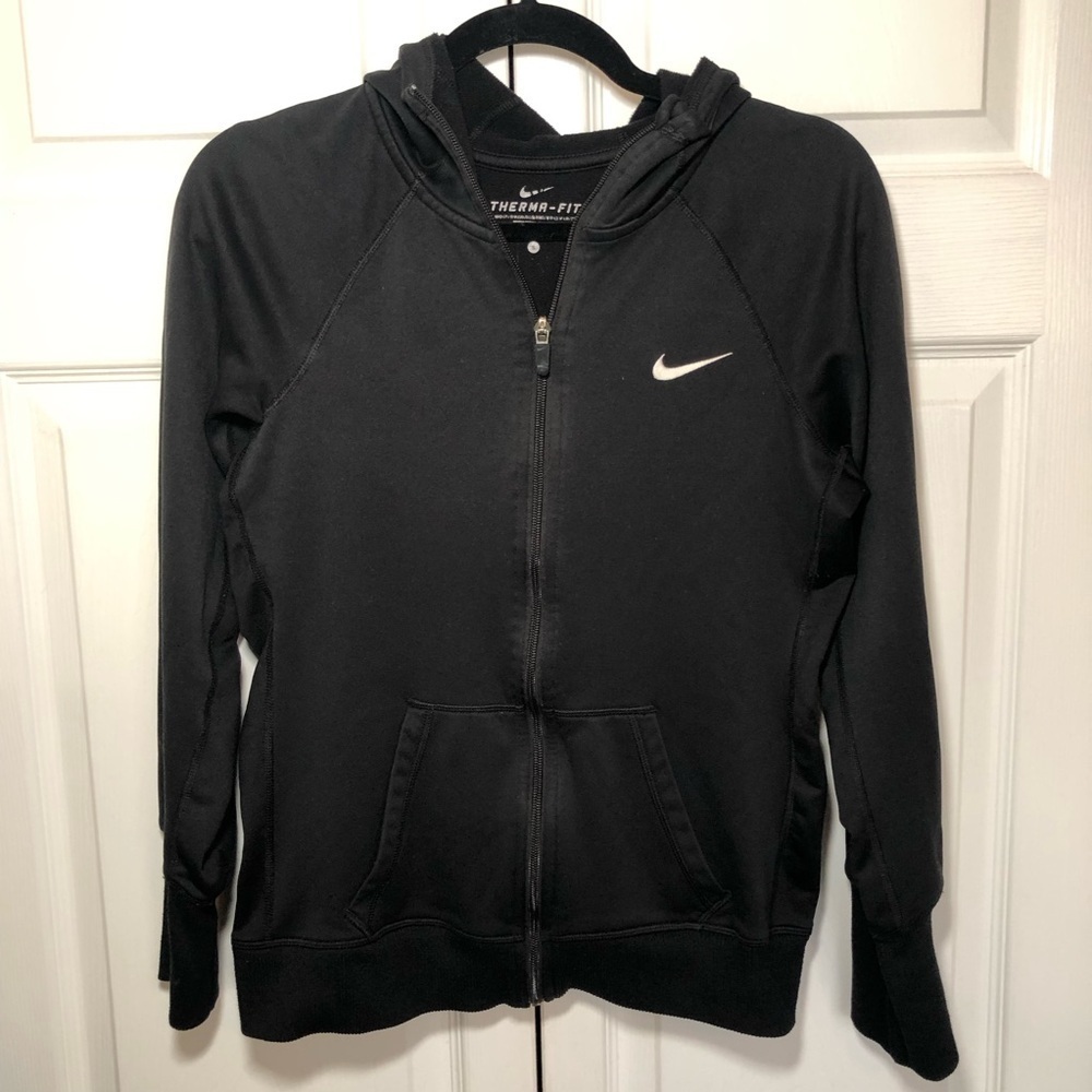 Women’s Black Nike Thermafit Zip Up Hoodie Size S